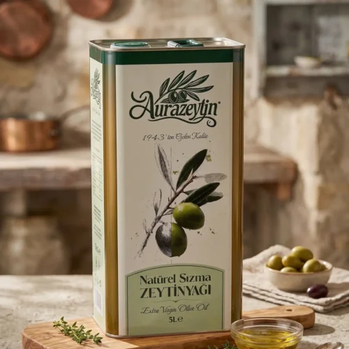 Aurazeytin 5 Litre doğal süzme soğuk sıkım zeytinyağı